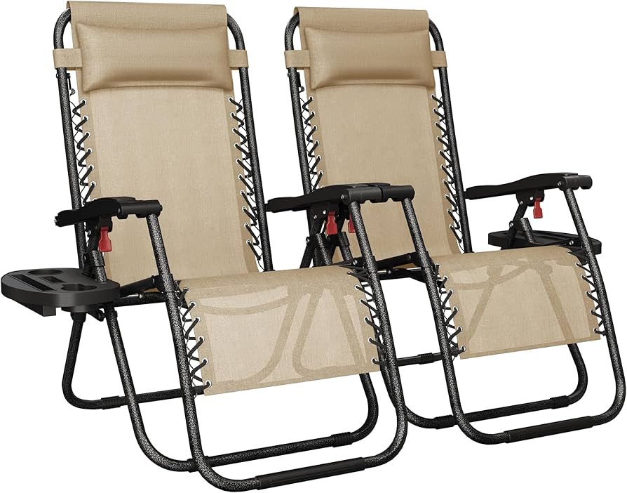 Amazon.com: Yaheetech Zero Gravity Recliners Outdoor Adjustable