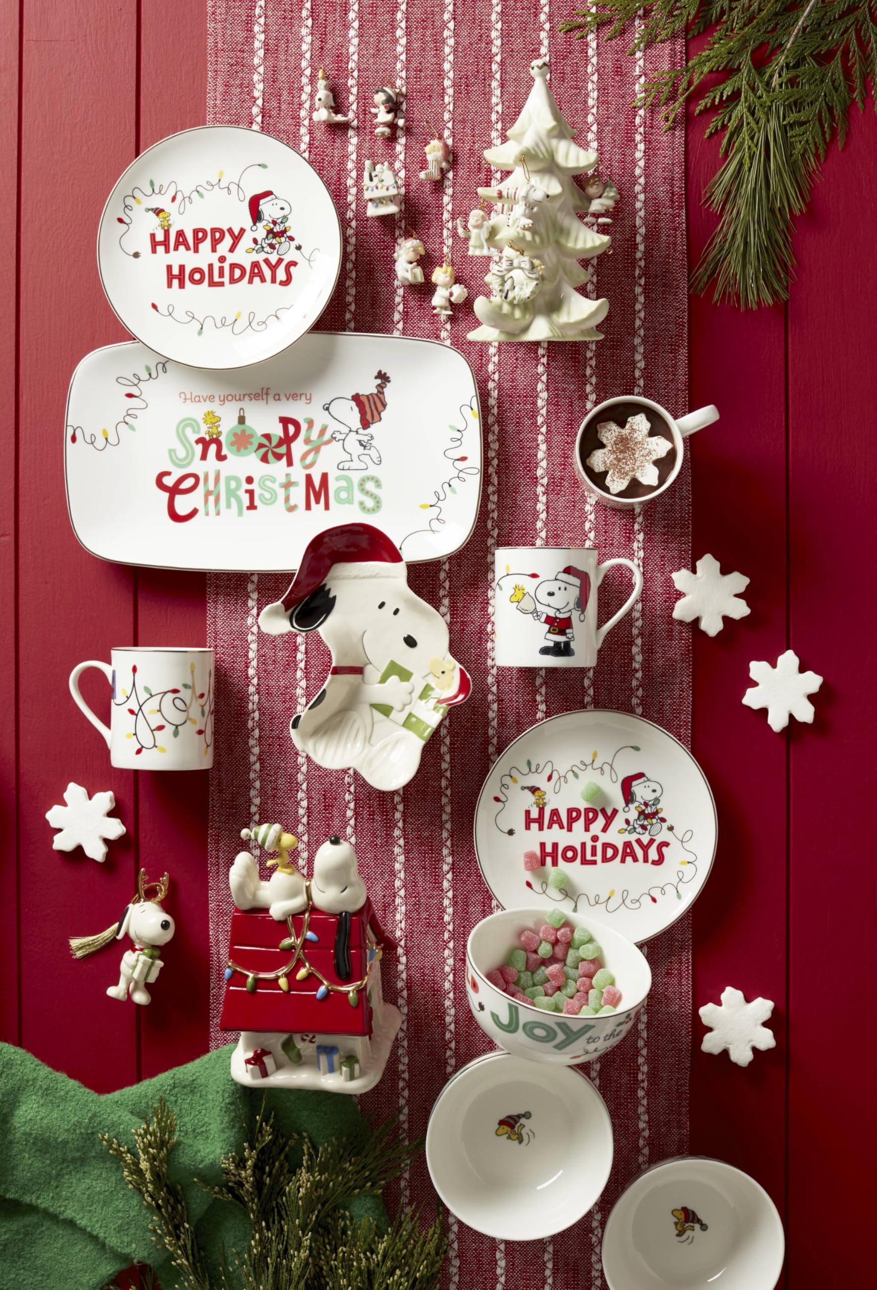 Amazon.com: Lenox 6361265 Snoopy & Friends 11-Piece Christmas Tree