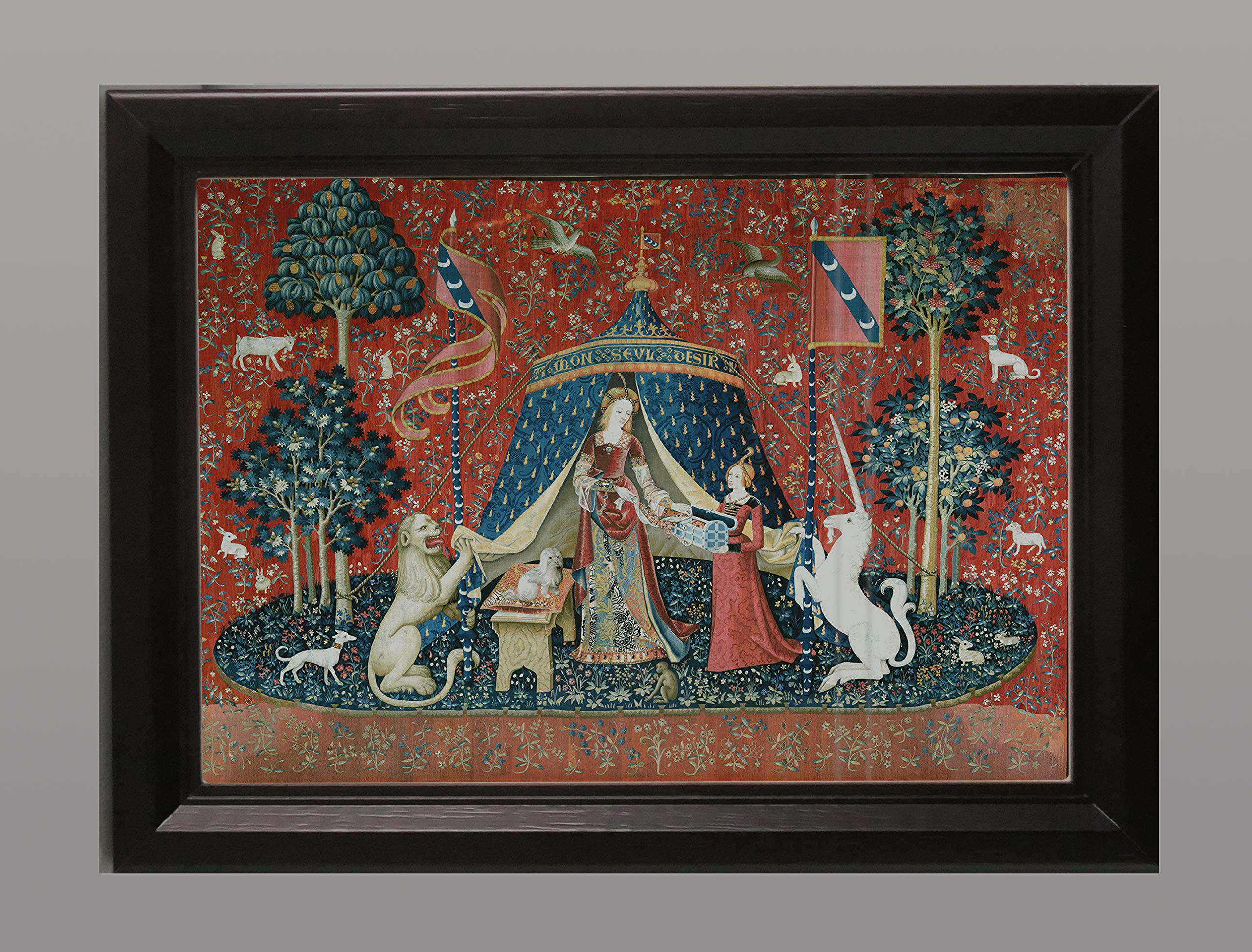 Amazon｜BiblioArt Series 貴婦人と一角獣（我が唯一つの望みに） 額装