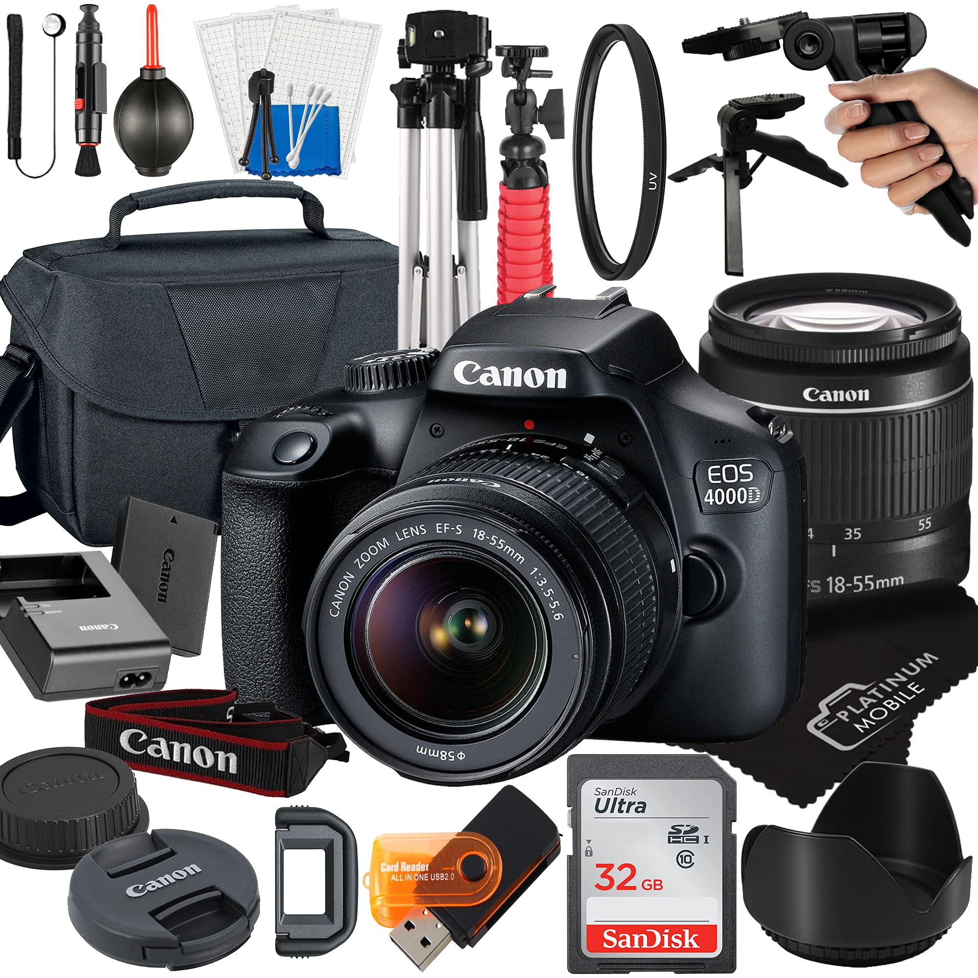 Amazon.com : Canon EOS 4000D / Rebel T100 DSLR Camera with 18-55mm