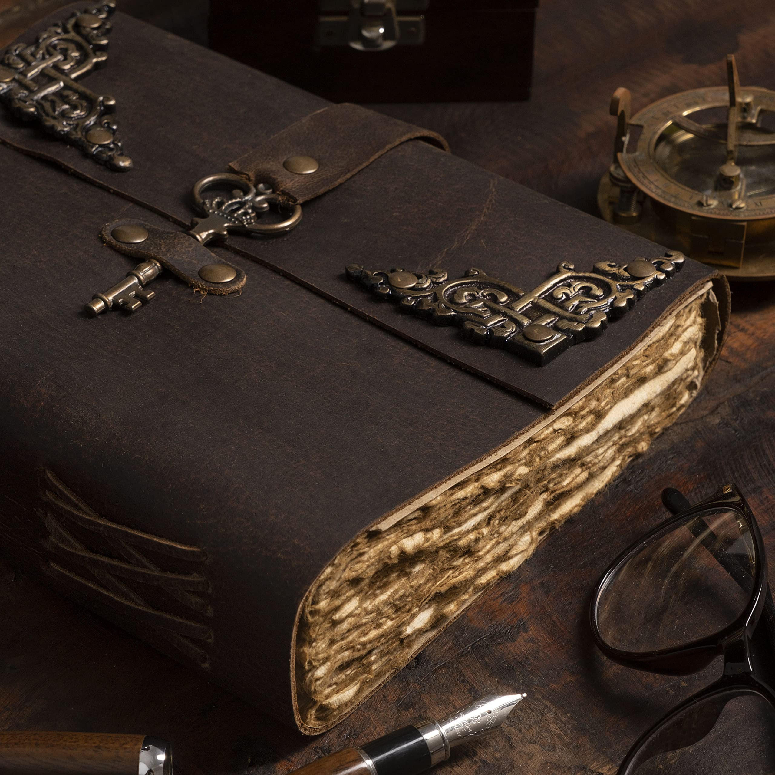 Amazon.co.jp: ヴィンテージレザージャーナル レザージャーナル メンズ