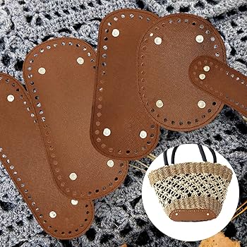 Amazon.com: 12 Pcs PU Leather Bag Bottom with Crochet Hooks Kit, 5