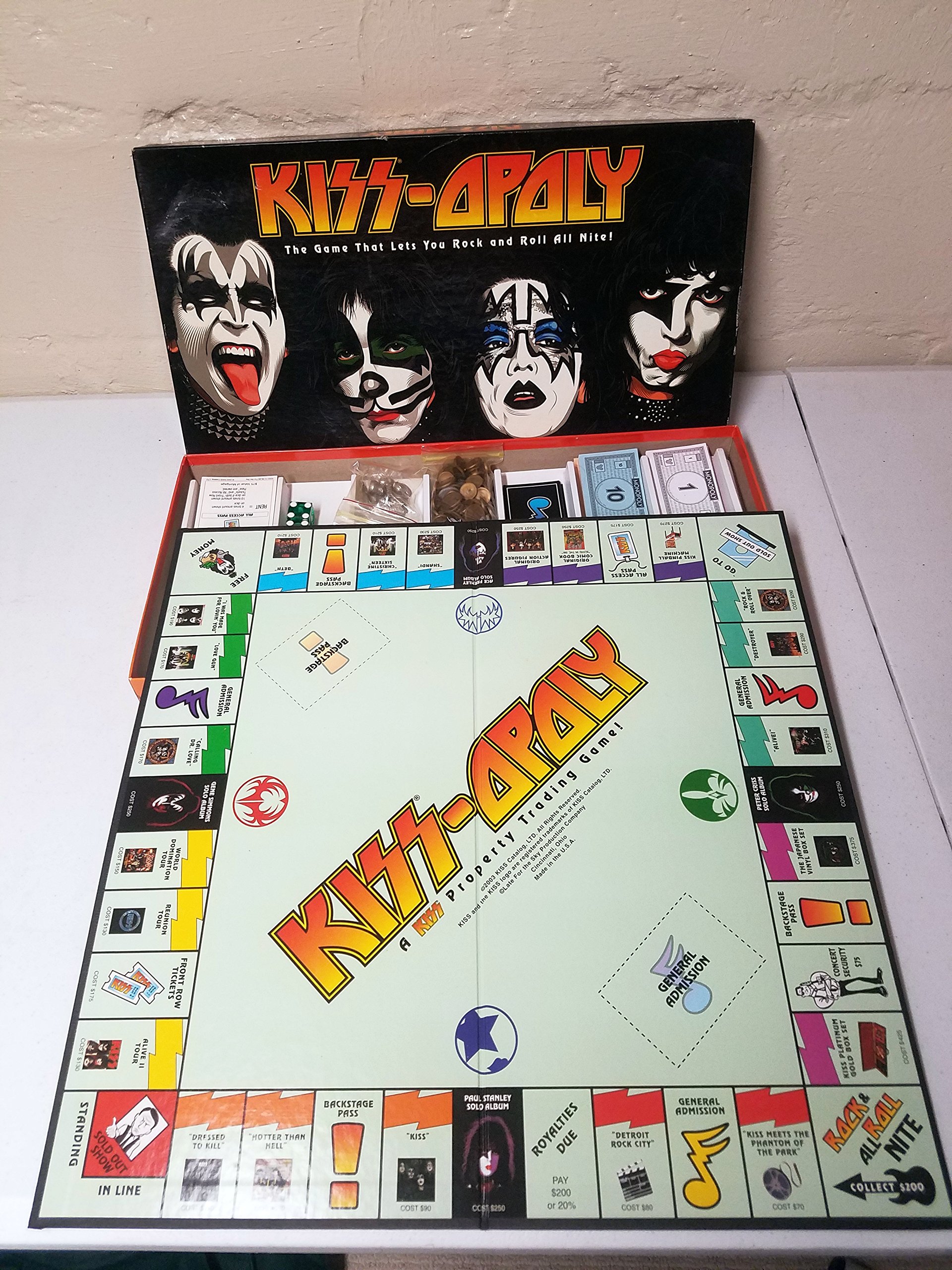 Amazon.com: KISS KISSopoly: KISS-themed Board Game for 6+ Years