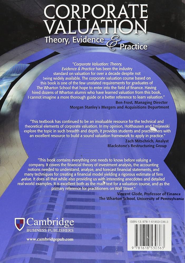 Amazon.com: Corporate Valuation Theory, Evidence and Practice