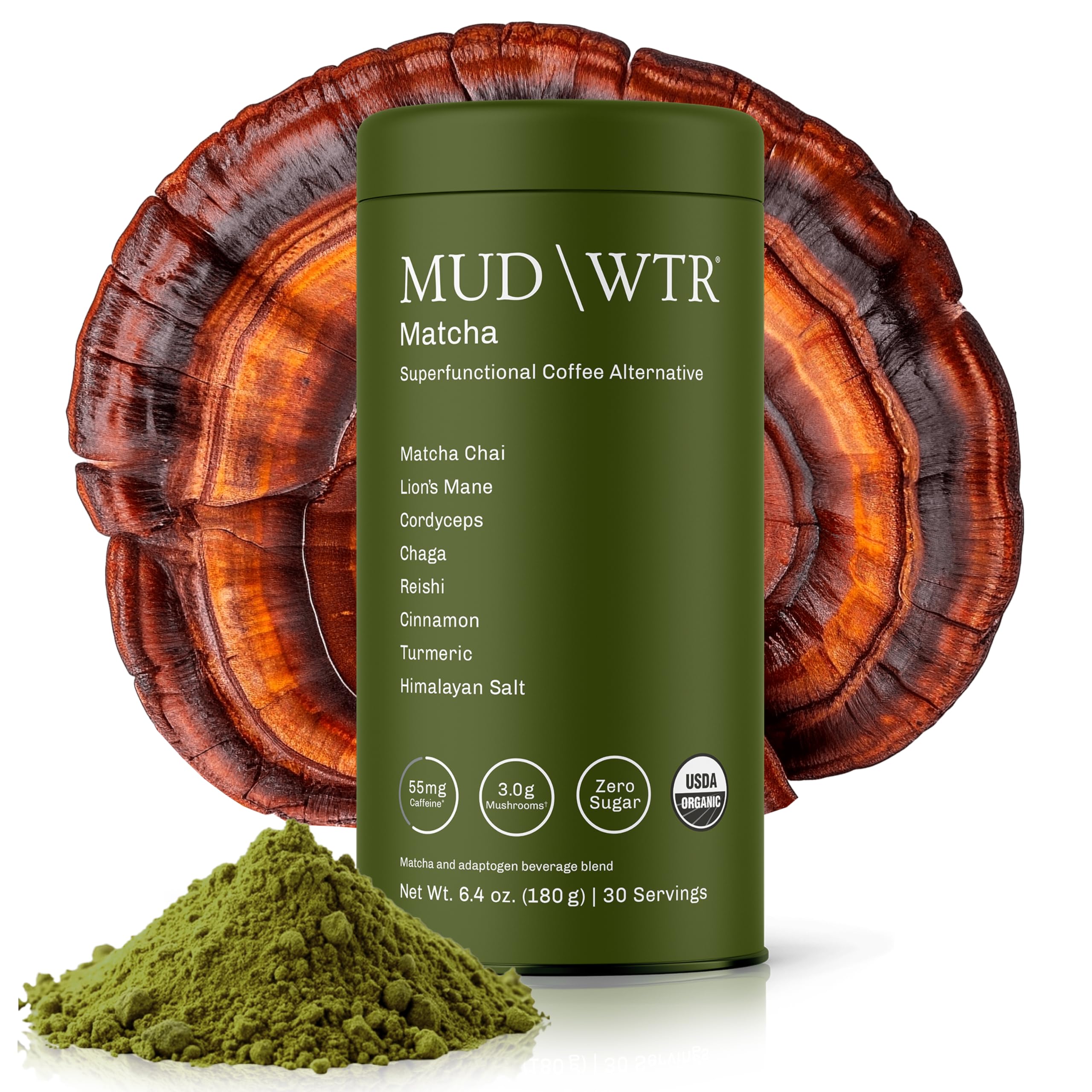 Amazon.com : MUDWTR Mushroom Matcha Powder | 3,000mg of