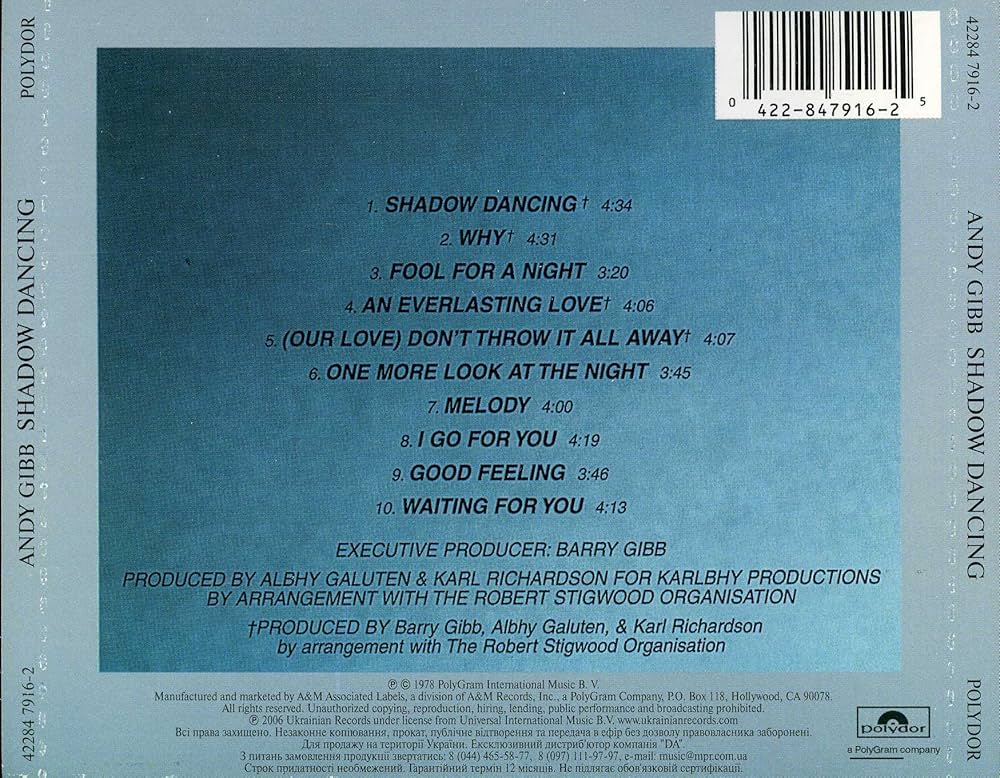 Gibb, Andy - Shadow Dancing - Amazon.com Music
