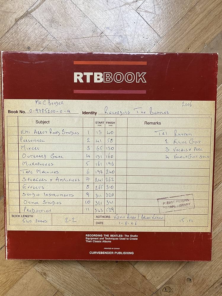 Amazon.com: Recording the Beatles : The Studio Equipment and