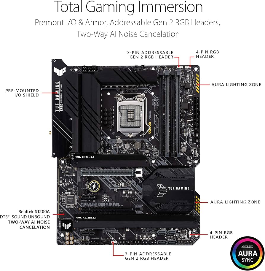 Amazon.com: ASUS TUF Gaming Z590-Plus WiFi 6 LGA 1200 (Intel 11th