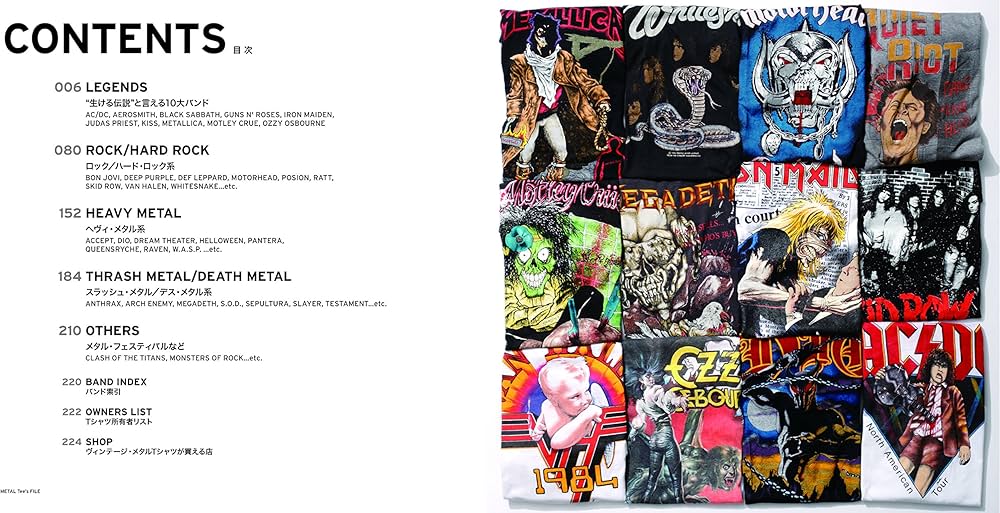 METAL Tee's FILE メタルTシャツ図鑑 (T-shirts Archives) | リットー
