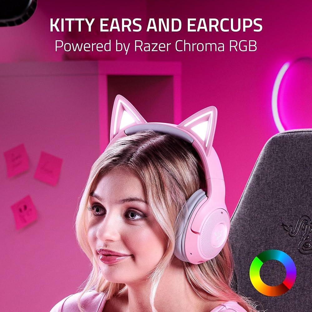 Amazon.com: Razer Kraken Kitty V2 BT Wireless RGB Headset: Chroma