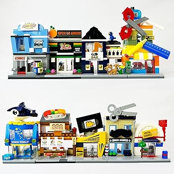 Amazon.com: Brick Loot Mini City Gas Fuel Station Building Set