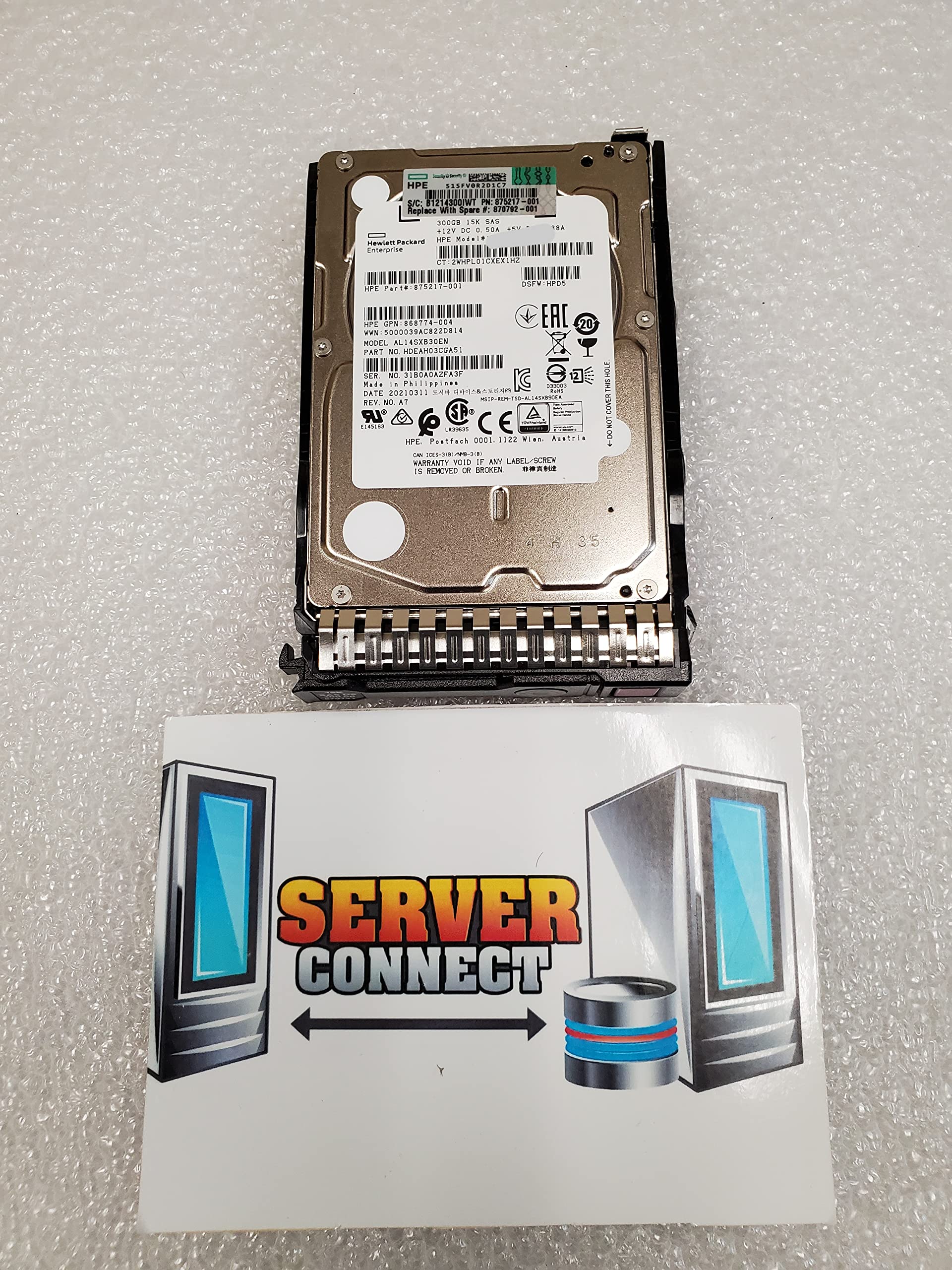 Amazon.com: HEWLETT PACKARD 875217-001 HPE 300GB 15K 12G SFF SAS