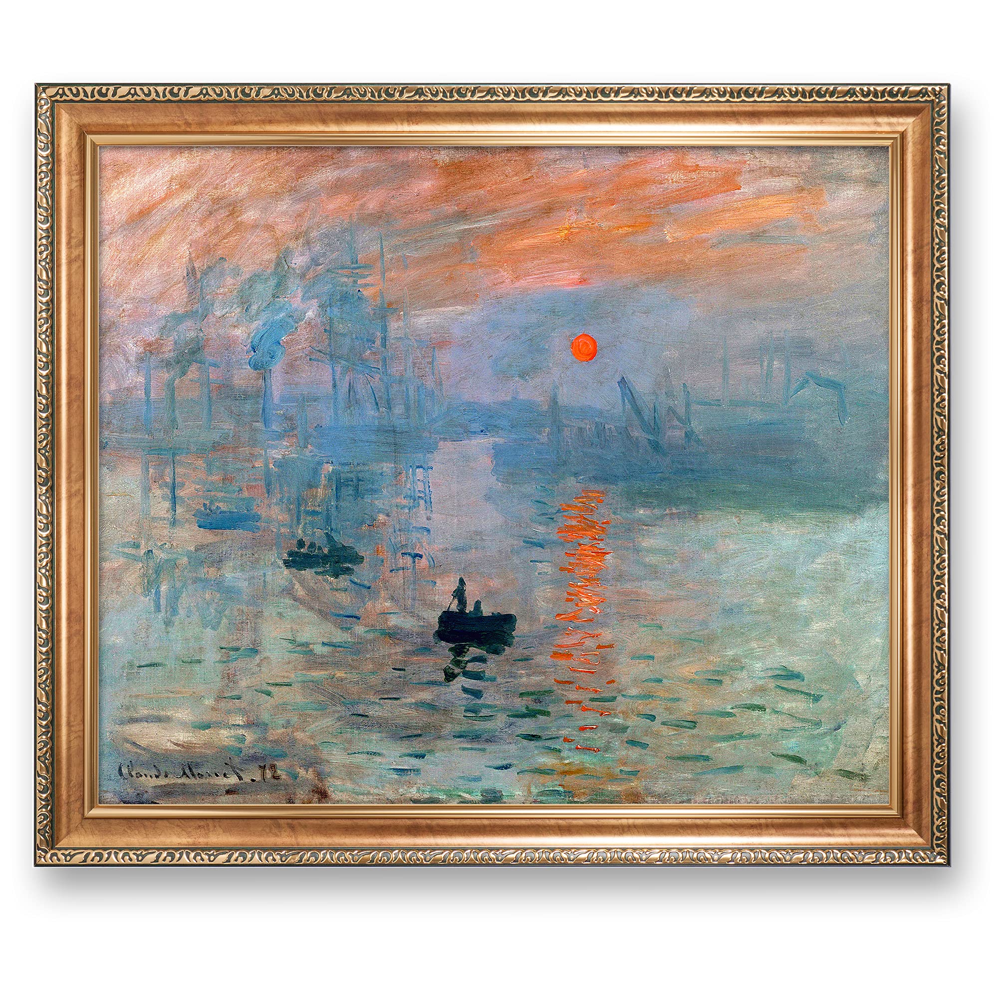 Amazon.co.jp: クロード・モネによる印象の日の出。フレームサイズ