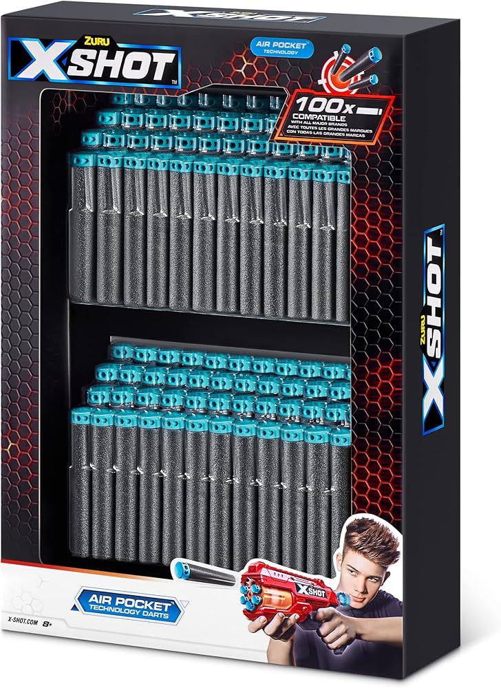 X-SHOT -100pack Refill Darts In Window Box (5639) : Amazon.co.uk