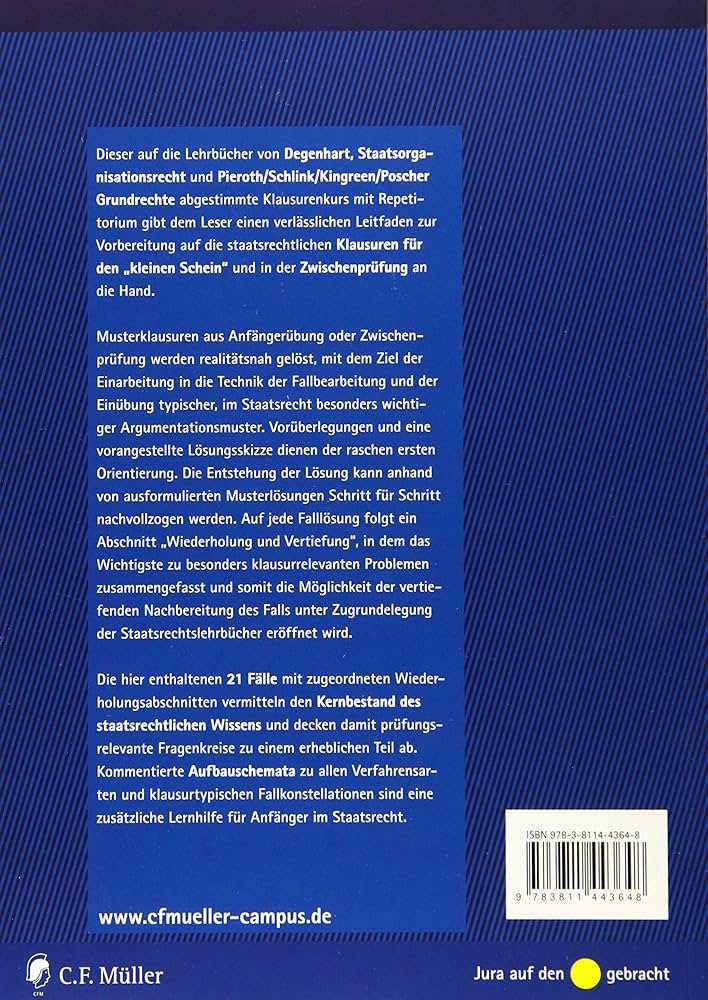 Amazon.com: Klausurenkurs im Staatsrecht I