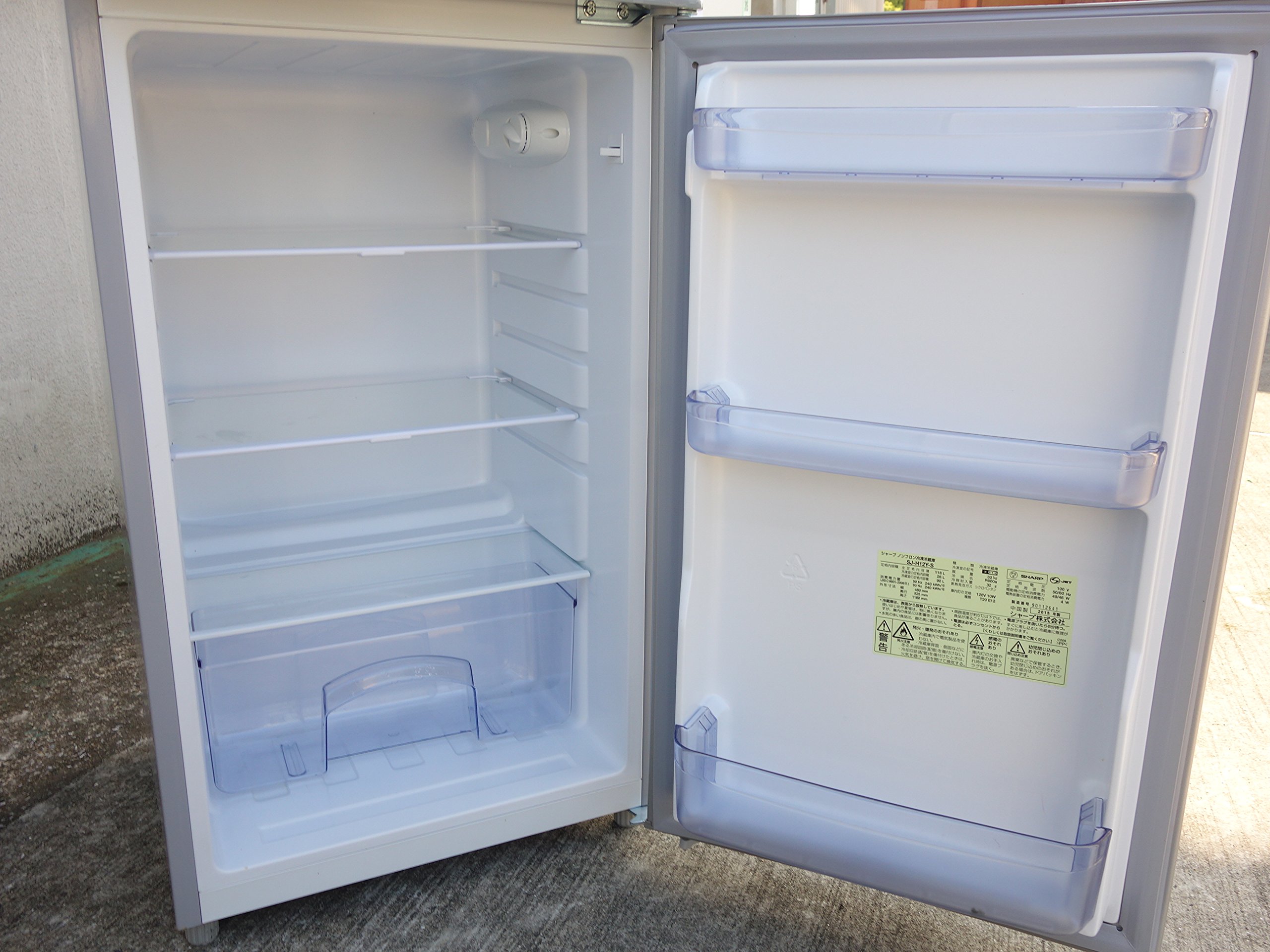 Amazon.co.jp: シャープ 118L 2ドア冷蔵庫（直冷式）シルバー系SHARP
