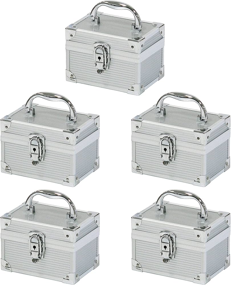 Amazon.co.jp: JEJアステージ ミニアルミケース 鍵付き 収納ケース