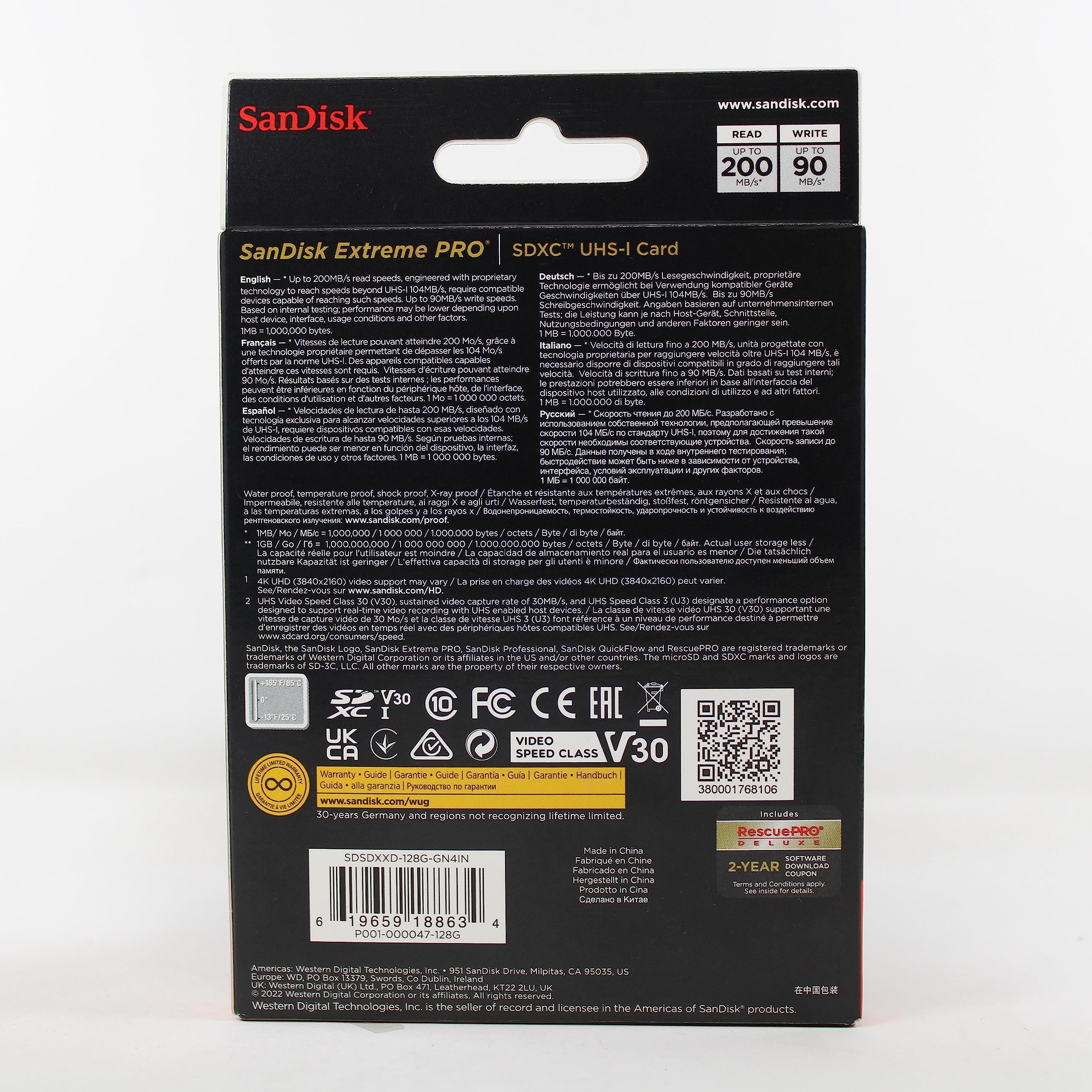 Amazon.co.jp: SanDisk 128GB Extreme PRO UHS-I SDXC 170MB/s SDSDXXY