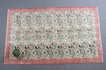 Amazon | トルコラグ、ヴィンテージラグ、5.5x9.1フィートの大きなラグ