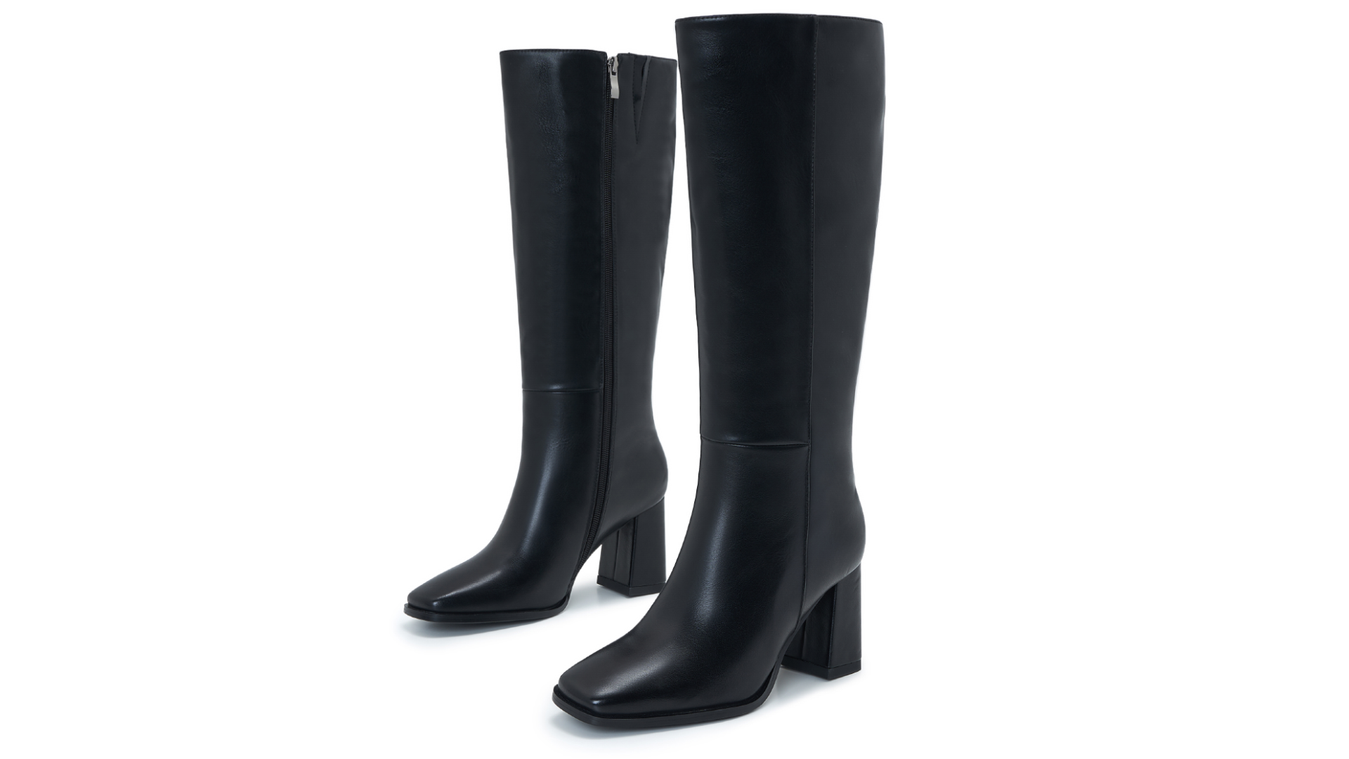 Amazon.com | Aizhenzm Black boots for women-Wide Calf Knee-High
