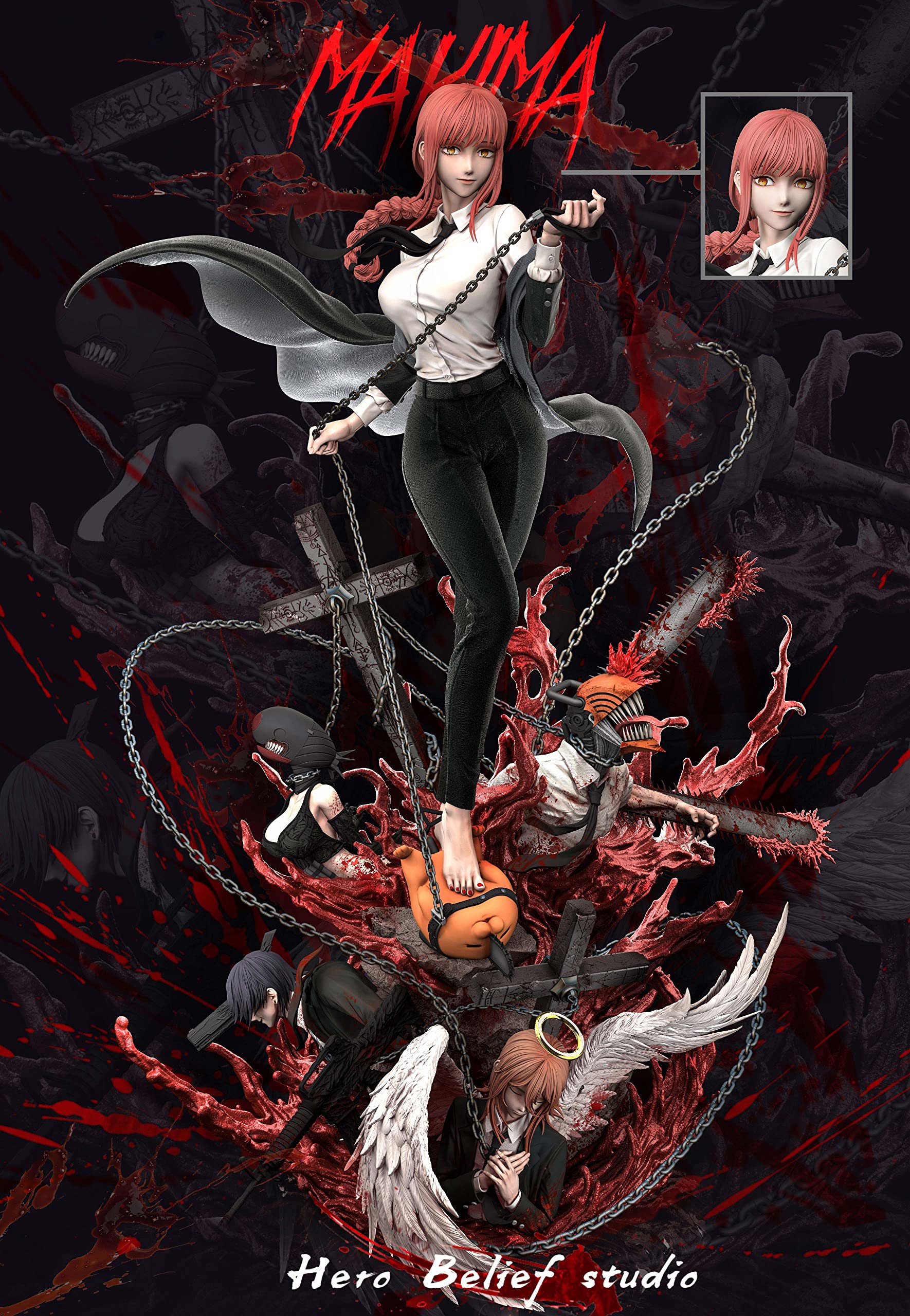 Amazon.co.jp: マキマ フィギュア ドレスVer. 1/4スケール 塗装済み