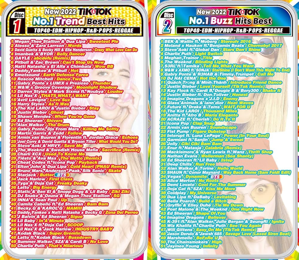 Amazon.co.jp: 超絶特価980円!! 洋楽Mix CD 2022年の洋楽トレンド聴く