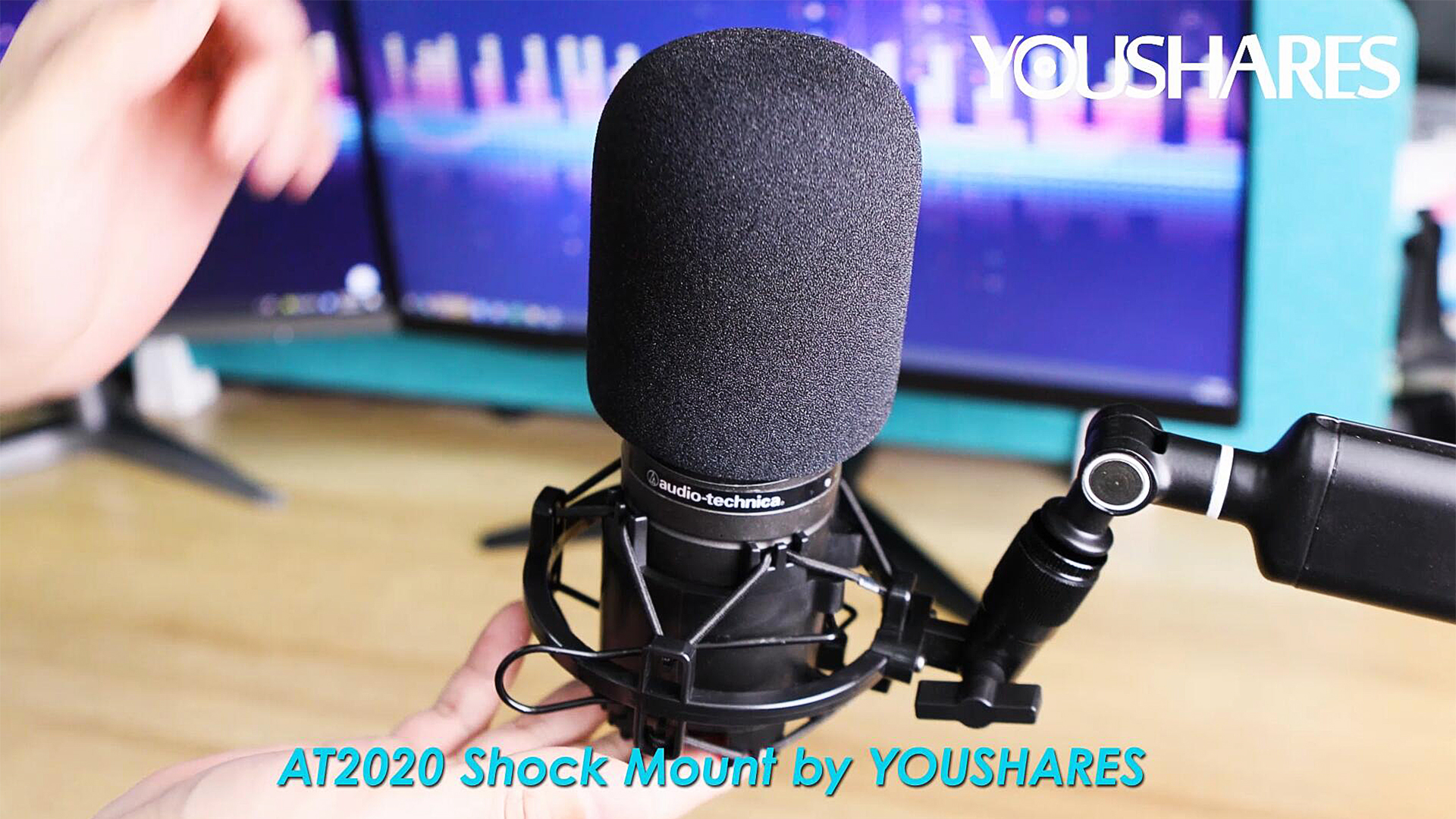 Amazon.com: AT2020 Shock Mount with Pop Filter - Foam Windscreen