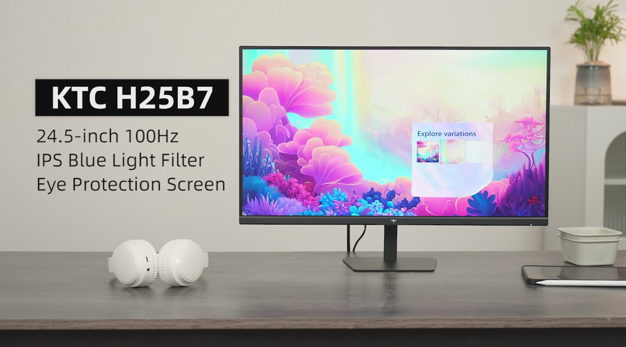 Amazon.com: KTC 24.5 Inch 100Hz IPS Computer Monitor - FHD(1920 x