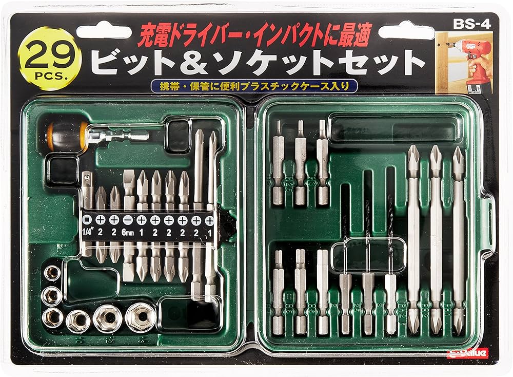 Amazon | イーバリュー(E-Value) ビット&ソケットセット 充電