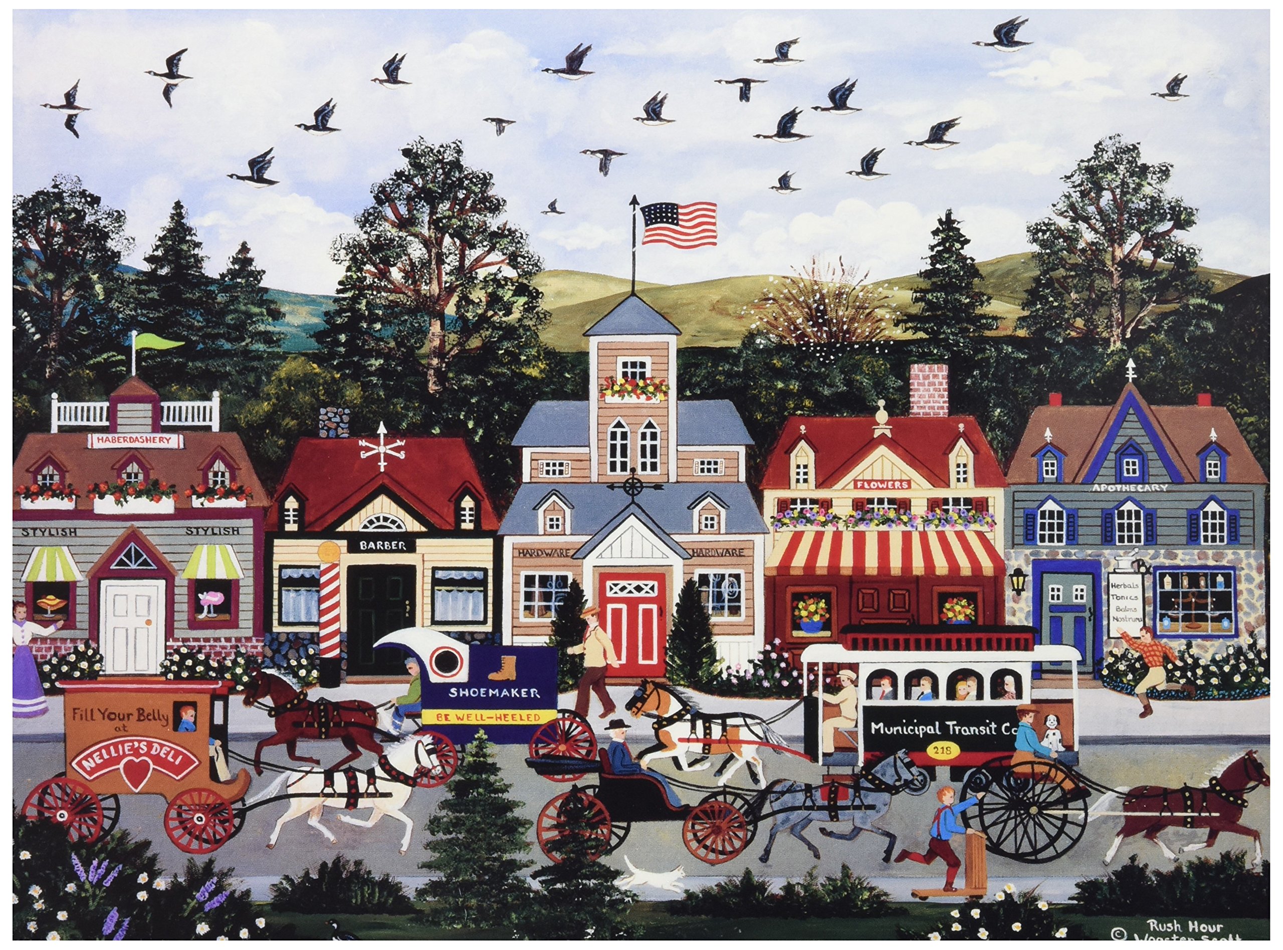 Amazon.co.jp: Jane WoosterスコットAmerican Folk Art Rush Hour 1000