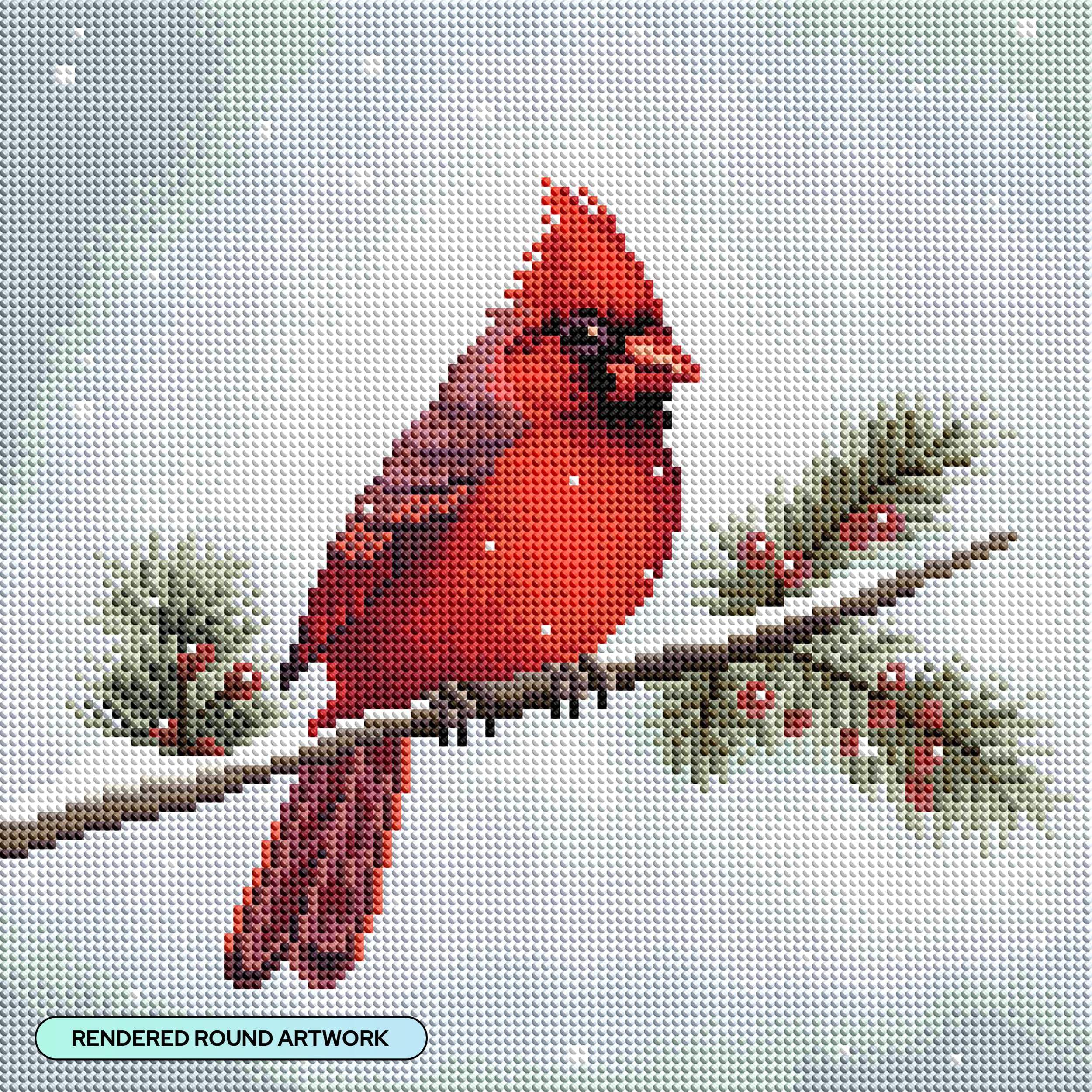 Amazon.com: DIAMOND ART CLUB Winter Cardinal Diamond Painting Kit