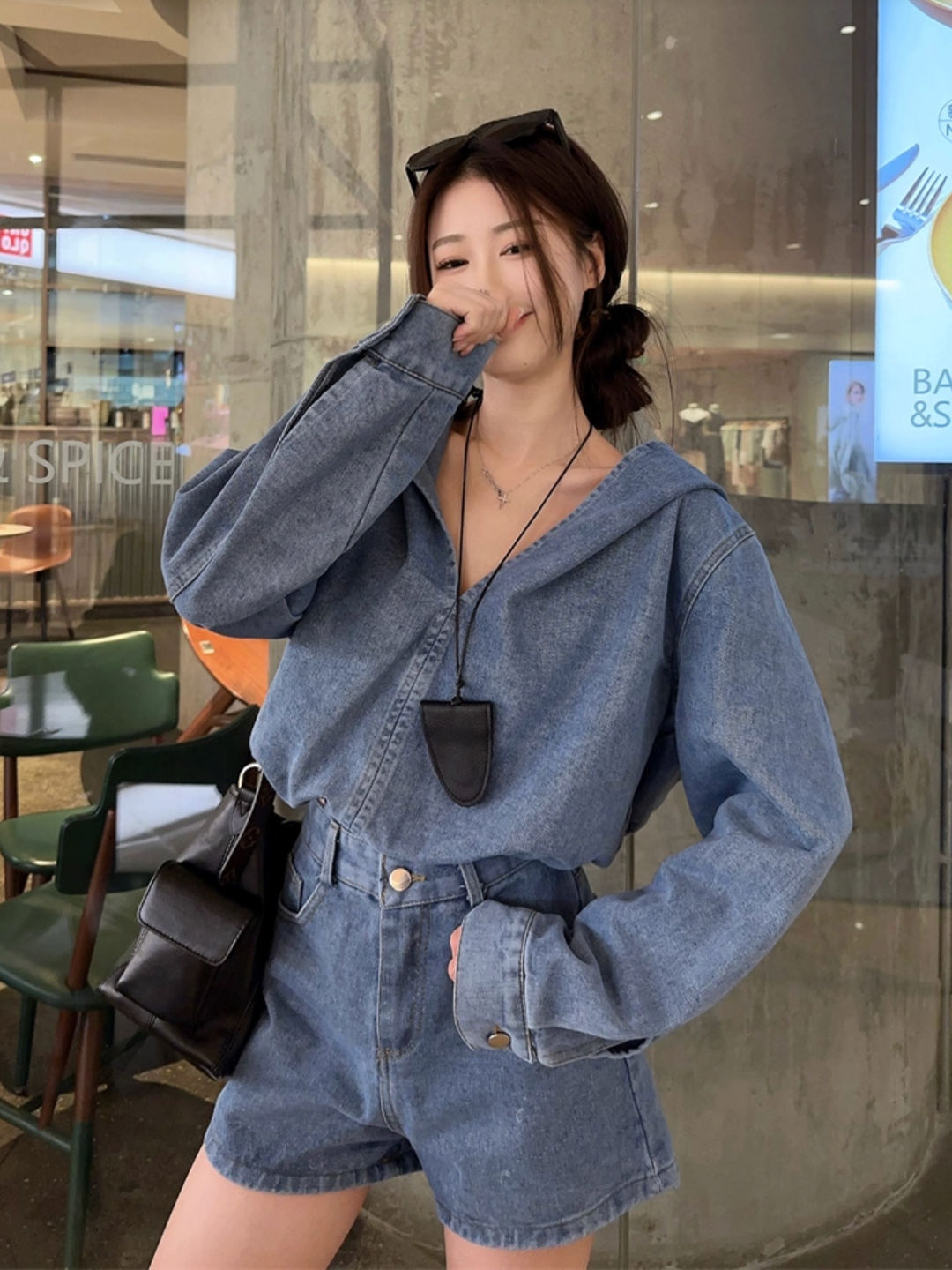 デニムスウェットフーディーセットアップ Mc 408 – micury