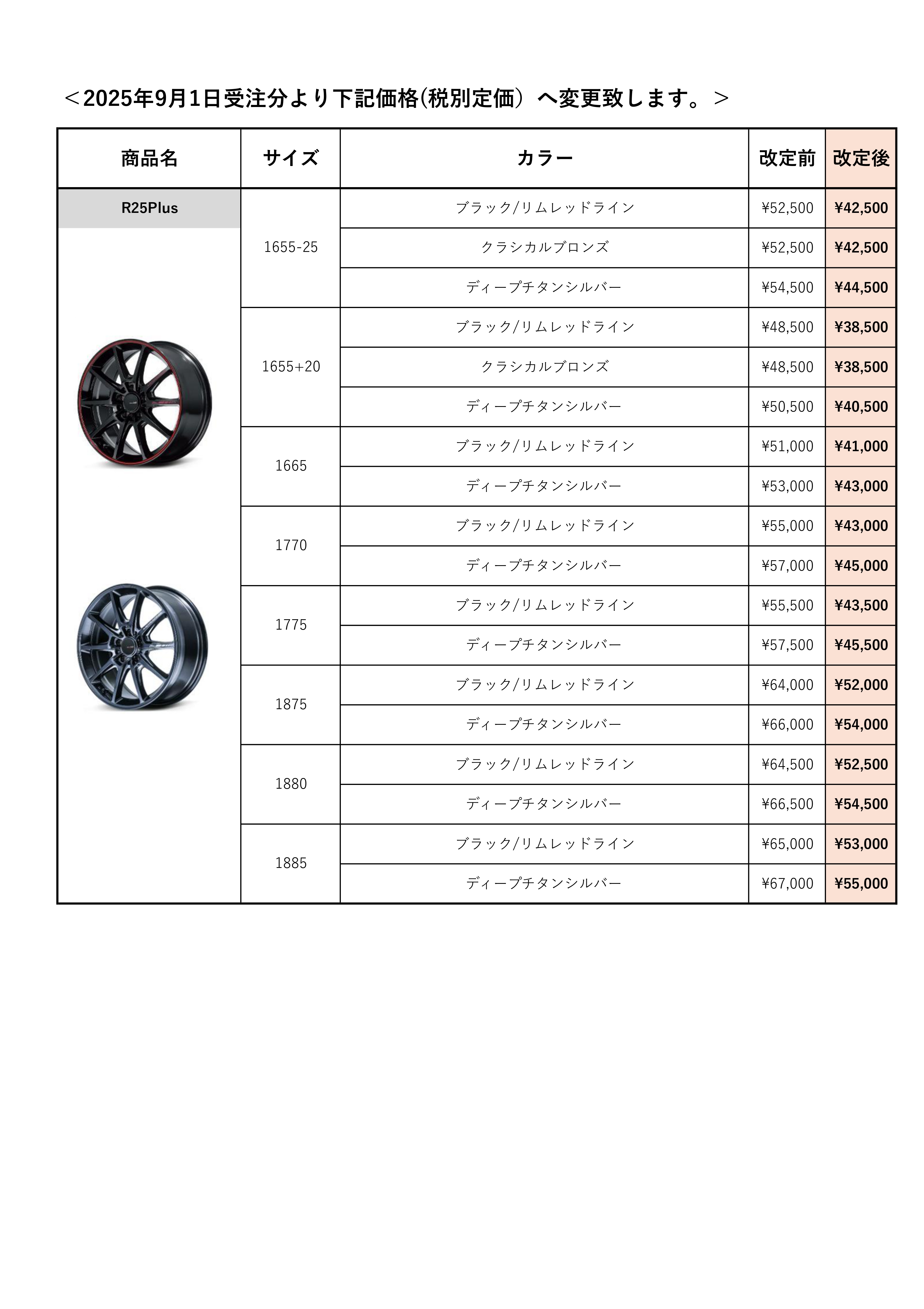 MID RACING 価格改定のご案内｜MID WHEELS｜日本品質の安全と技術を