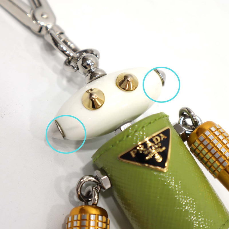 プラダ PRADA キーホルダー 1TR030 ロボット キーチャーム グリーン