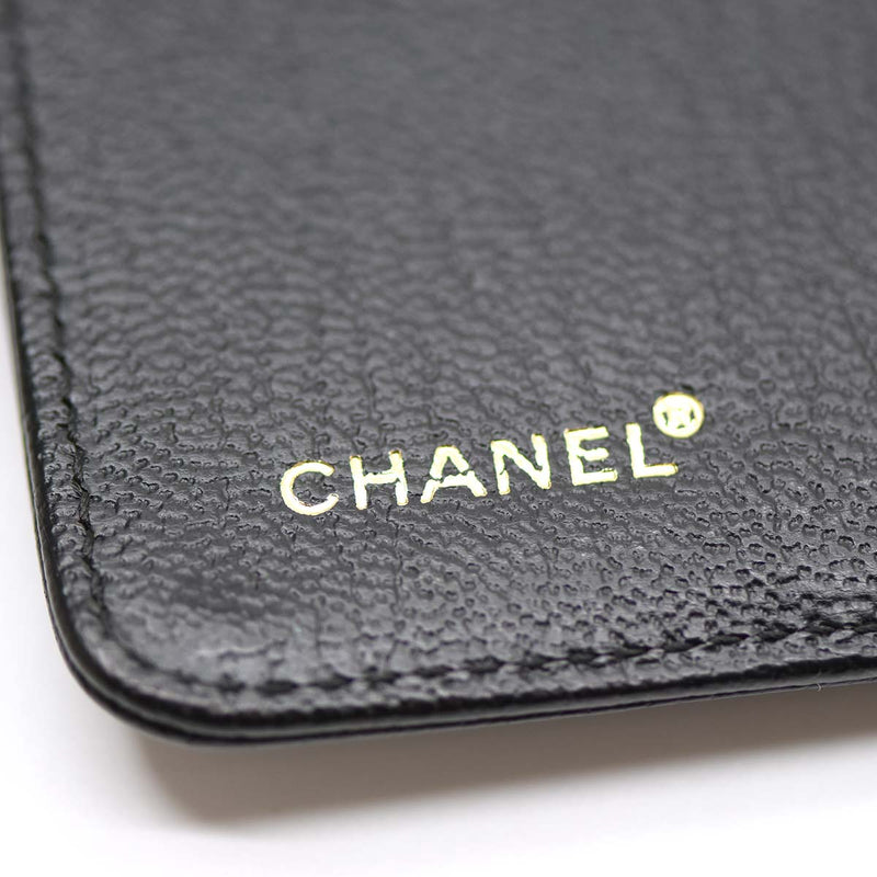 CHANEL シャネル 手帳カバー ミニ ブラック レザー アドレス帳 k544