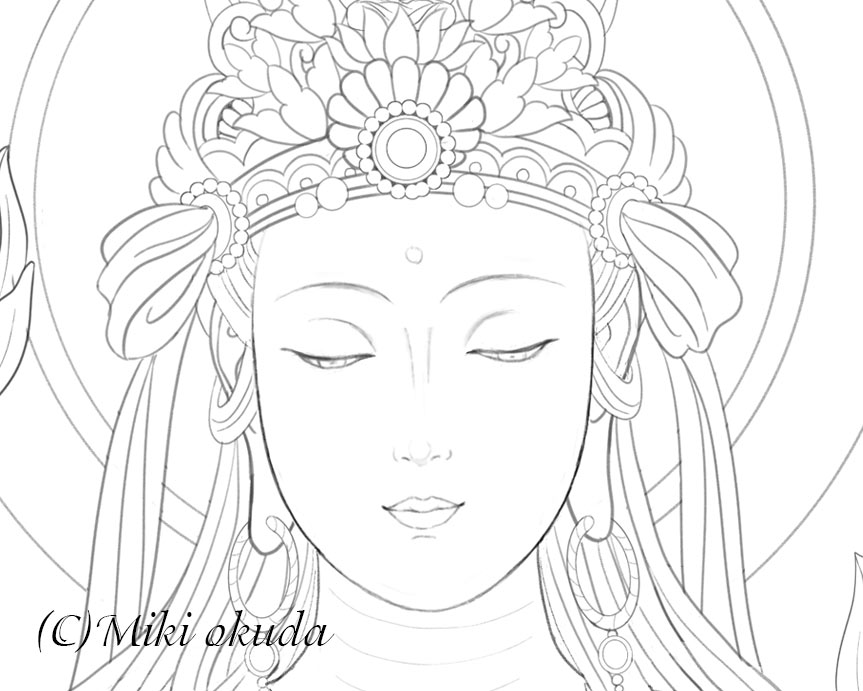 仏様の顔はどう描く？目や口の描き方を初心者にもわかりやすく | 奥田