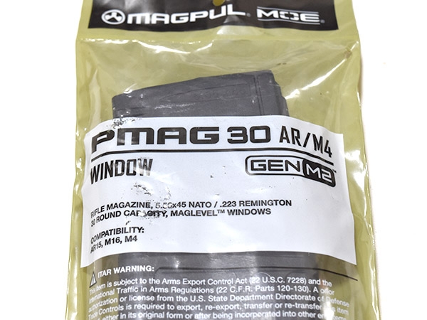 実物 MAGPUL マグプル PMAG 30 AR/M4 WINDOW GEN M2 マガジン AR15 M16