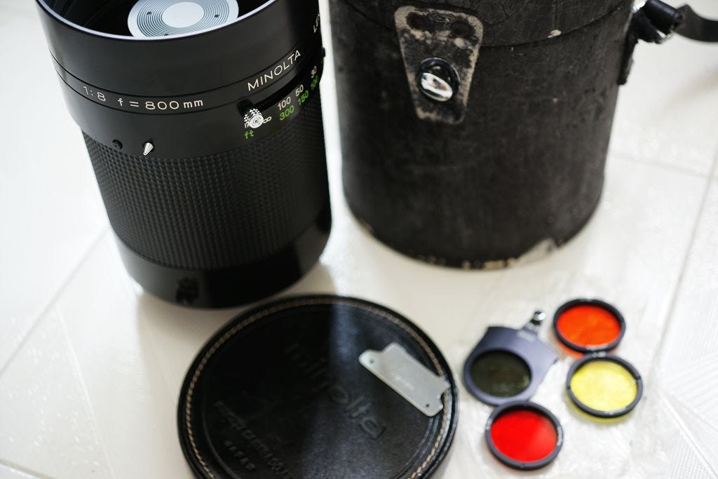 Minolta RF Rokkor 800mm F8. One of the Rarest and Most expensive