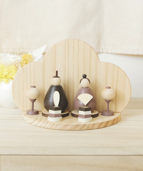木製雛人形セット／ひなまつり｜サリュの通販｜&mall（アンドモール