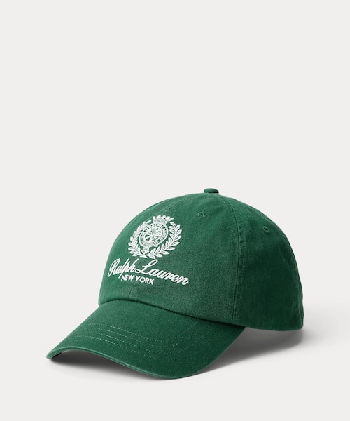 クレストエンブロイダリー ツイル ボール キャップ｜ポロ ラルフ