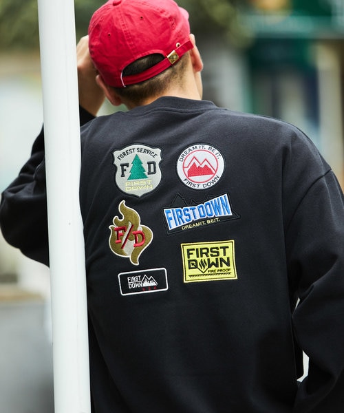 ワッペン刺繍スウェット/ランダムワッペン/ワッペン/スウェット