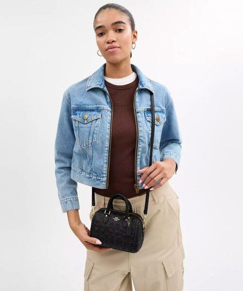 公式】ミニ ローアン クロスボディ バッグ・シグネチャー レザー