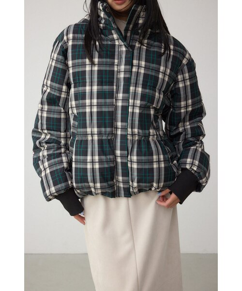 B-HEAT フード付き中綿チェックジャケット｜アズールバイマウジーの