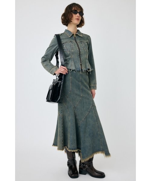 WAIST TUCK デニムシャツ ブルー｜マウジーの通販｜&mall（アンド