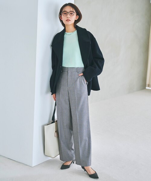 ヘリンボーン ショート ピーコート｜ニジュウサンクの通販｜&mall