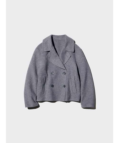 ダブルフェイスショートコートリラックスフィット｜ユニクロの通販