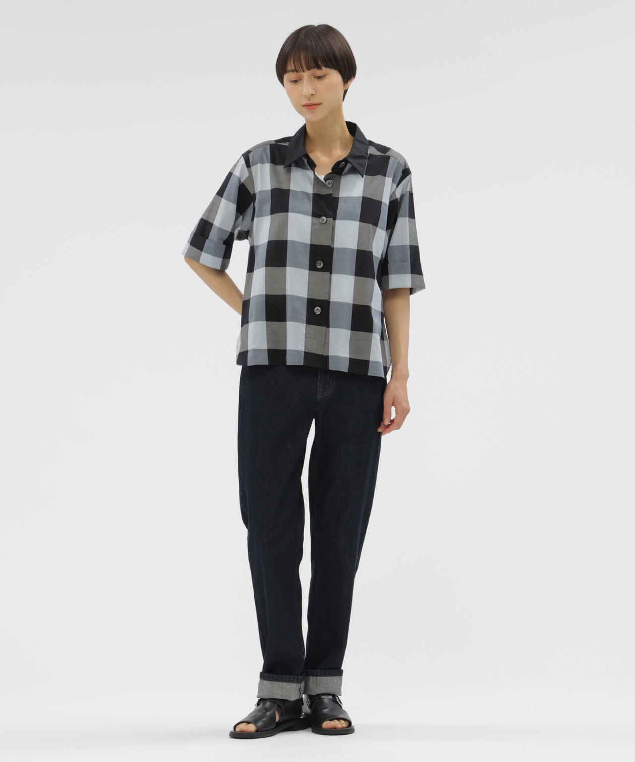 COTTON GINGHAM CHECK SHIRT | MARGARET HOWELL（マーガレット
