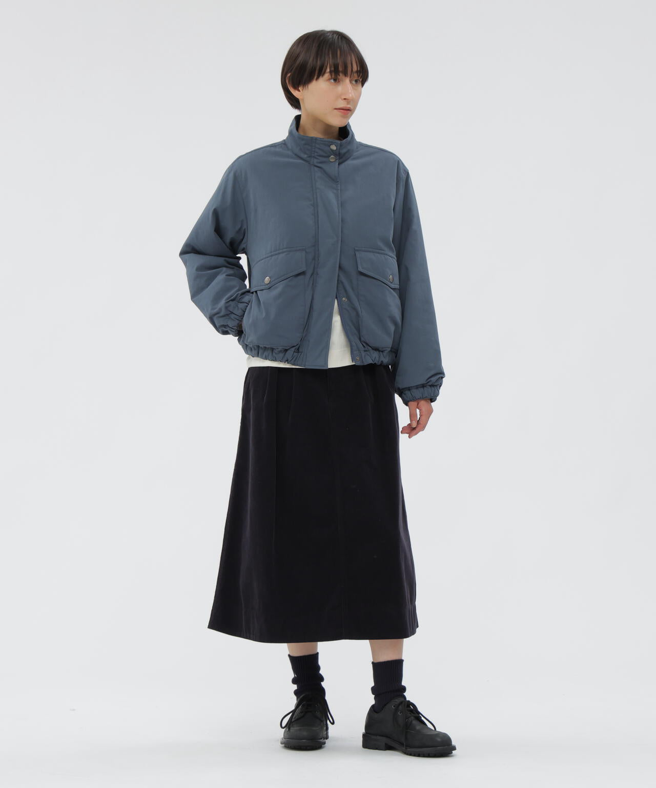 DRY COTTON NEEDLECORD SKIRT | MARGARET HOWELL（マーガレット