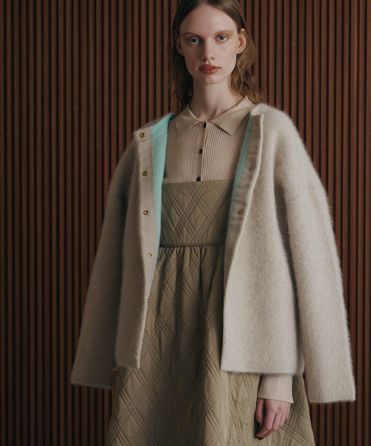 ウォッシャブルフォックスリバーニットジャケット | NANO universe