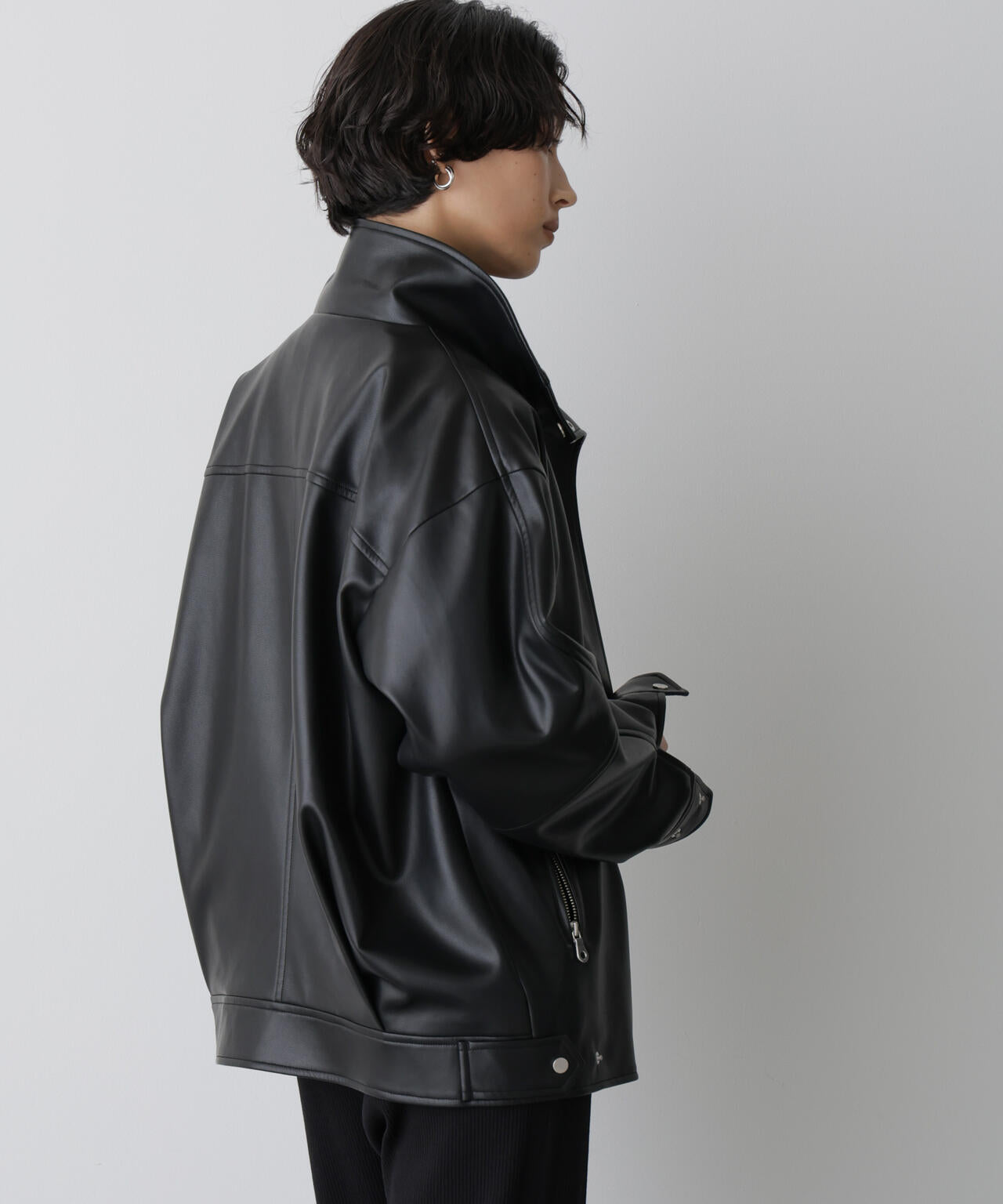 STEVELOUR」スタンドフェイクレザージップブルゾン ｜【公式】通販mix